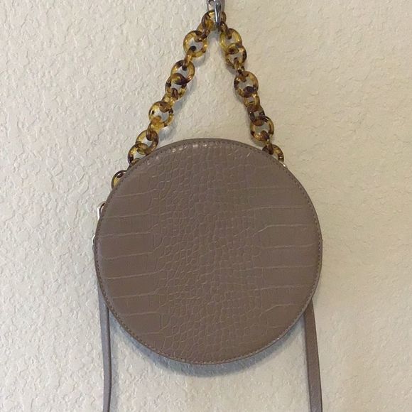 Madison West Bags Madison West Purse Faux Snakeskin Round Crossbody